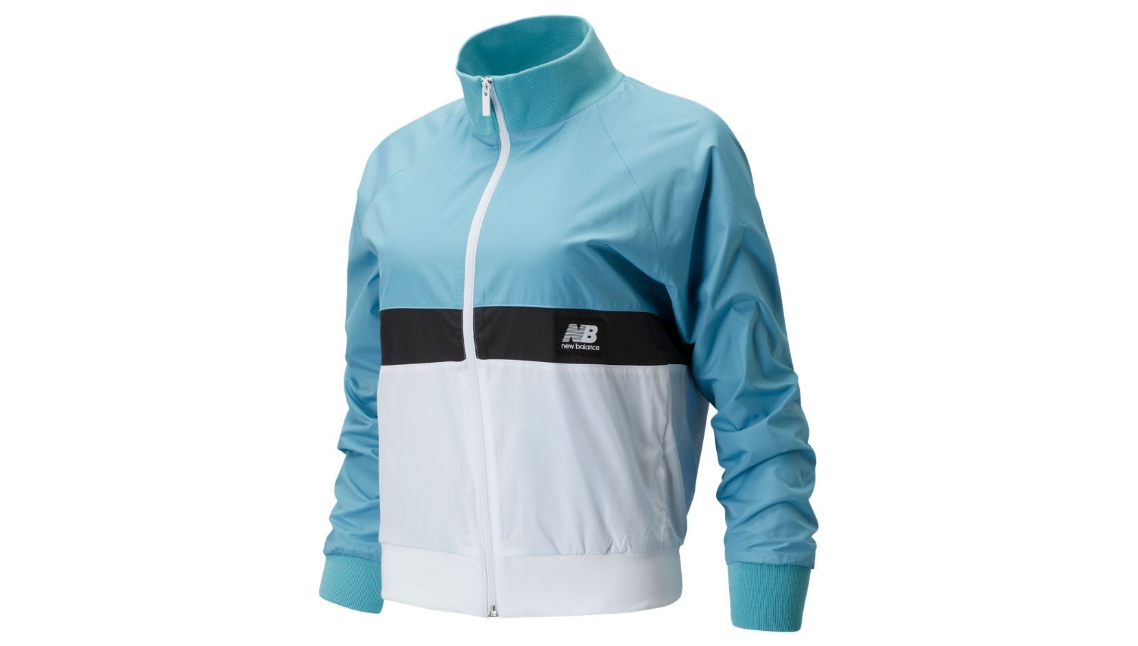 Куртки NB ATHLETICS ARCHIVE RUN WIND JACKET для женщин, цвет Голубой - New Balance Куртки Куртки NB ATHLETICS ARCHIVE RUN WIND JACKET для женщин