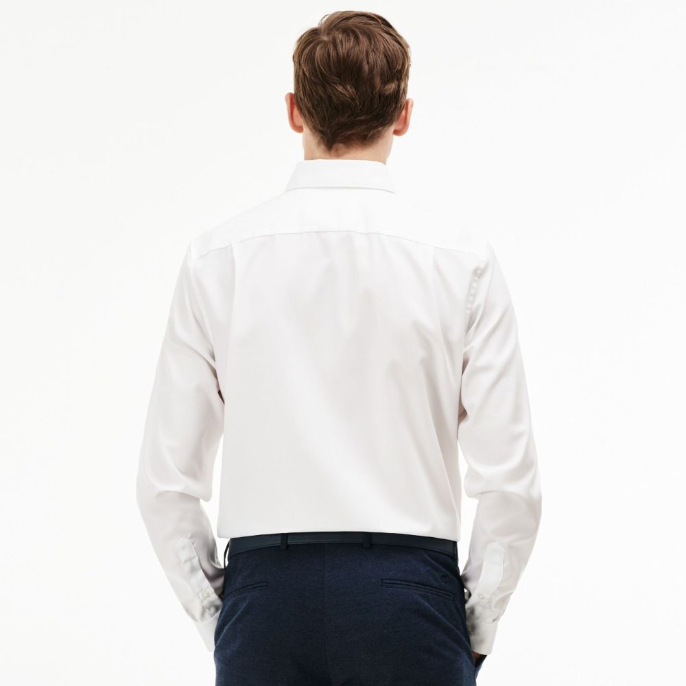 Рубашка Lacoste для мужчин, цвет белый Рубашка Lacoste для мужчин, цвет белый