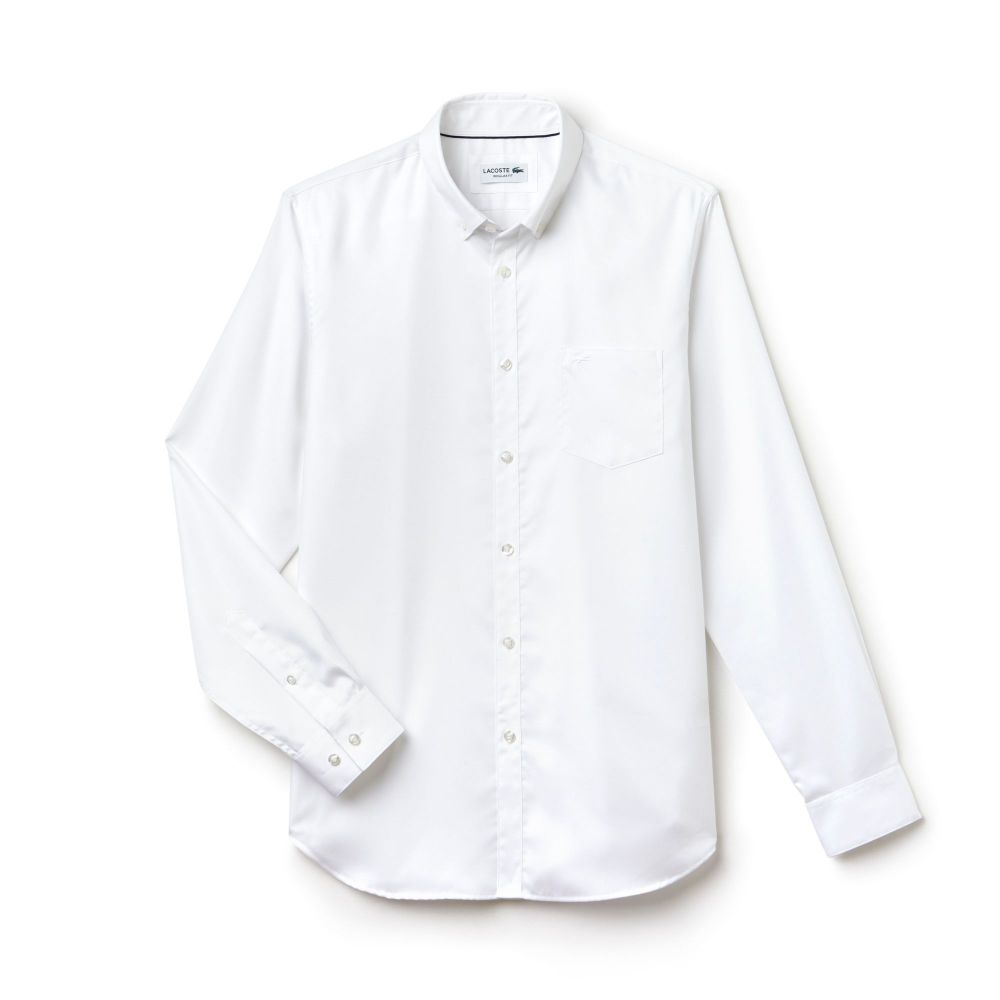 Рубашка Lacoste для мужчин, цвет белый Рубашка Lacoste для мужчин, цвет белый