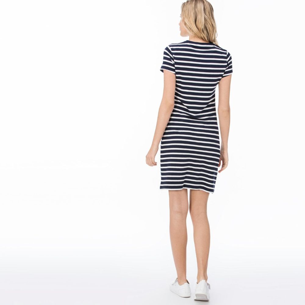 Платье Lacoste для женщин цвет синий Платье Lacoste для женщин цвет синий