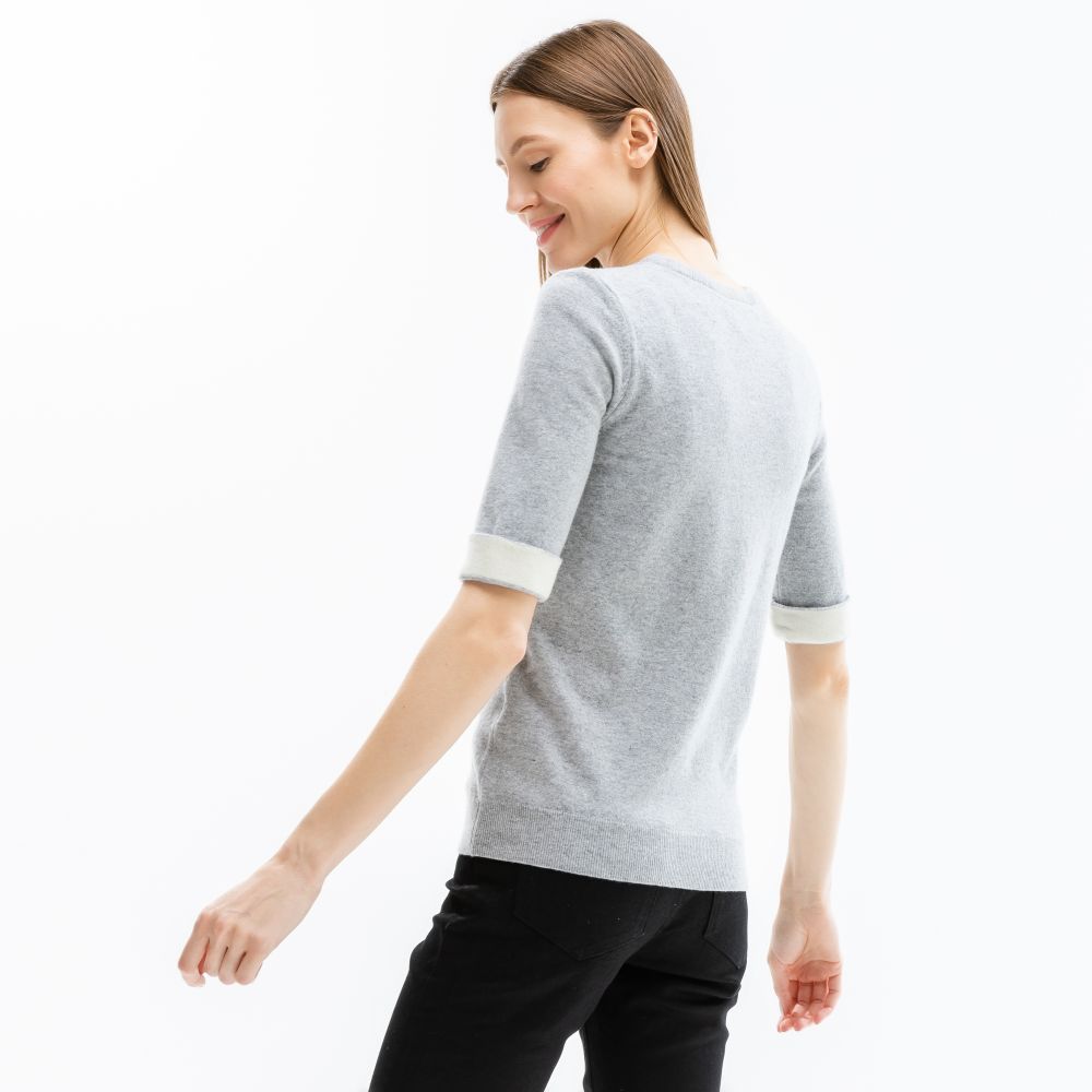 Свитер Lacoste, цвет серый, для женщин Свитер Lacoste, цвет серый, для женщин