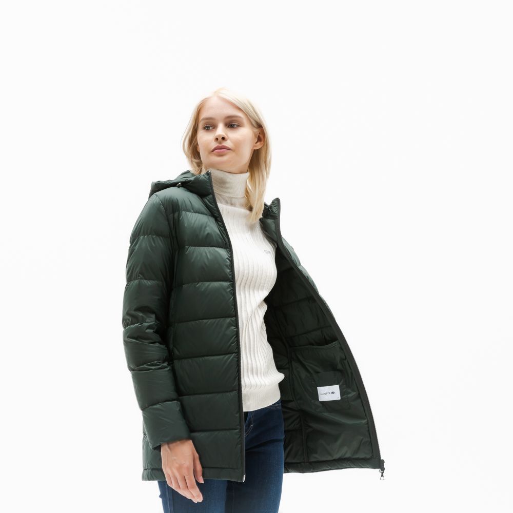 Куртка Lacoste, цвет зеленый, для женщин Куртка Lacoste, цвет зеленый, для женщин