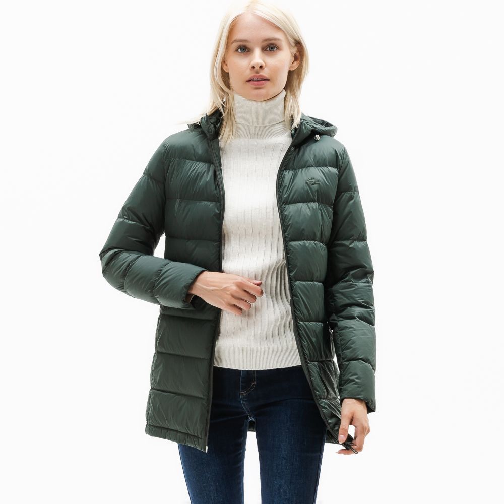 Куртка Lacoste, цвет зеленый, для женщин Куртка Lacoste, цвет зеленый, для женщин