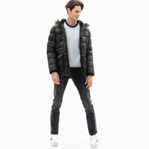 Куртка Lacoste, цвет черный , для мужчин Куртка Lacoste, цвет черный , для мужчин