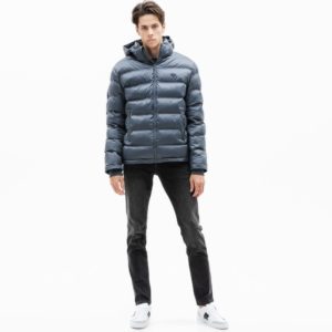 Куртка Lacoste, цвет серый , для мужчин Куртка Lacoste, цвет серый , для мужчин