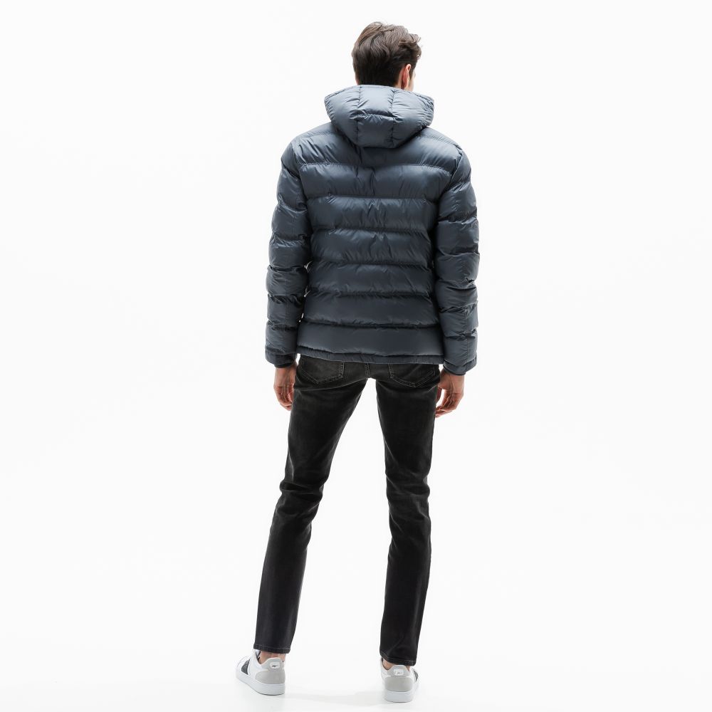 Куртка Lacoste, цвет серый , для мужчин Куртка Lacoste, цвет серый , для мужчин