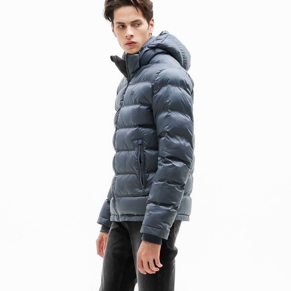 Куртка Lacoste, цвет серый , для мужчин Куртка Lacoste, цвет серый , для мужчин