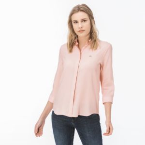 Рубашка Lacoste, цвет розовый, для женщин Рубашка Lacoste, цвет розовый, для женщин