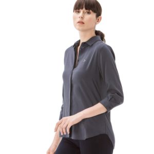 Рубашка Lacoste, цвет серый, для женщин