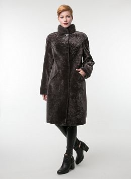 Пальто кокон из астрагана 01, Alfafur