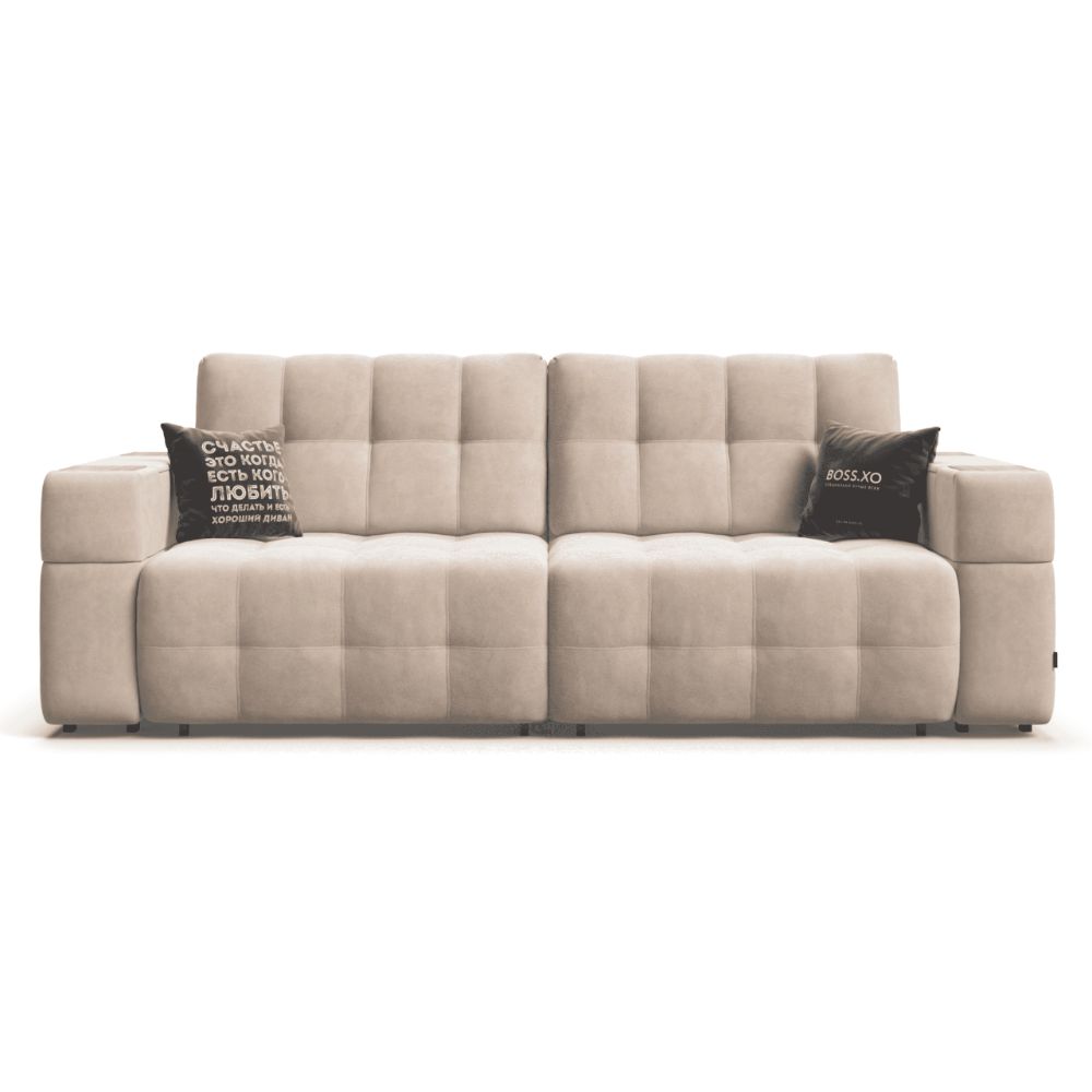 Диван BOSS.XO велюр Soft крем / WOOD Snow Много Мебели Диван BOSS.XO велюр Soft крем / WOOD Snow Много Мебели