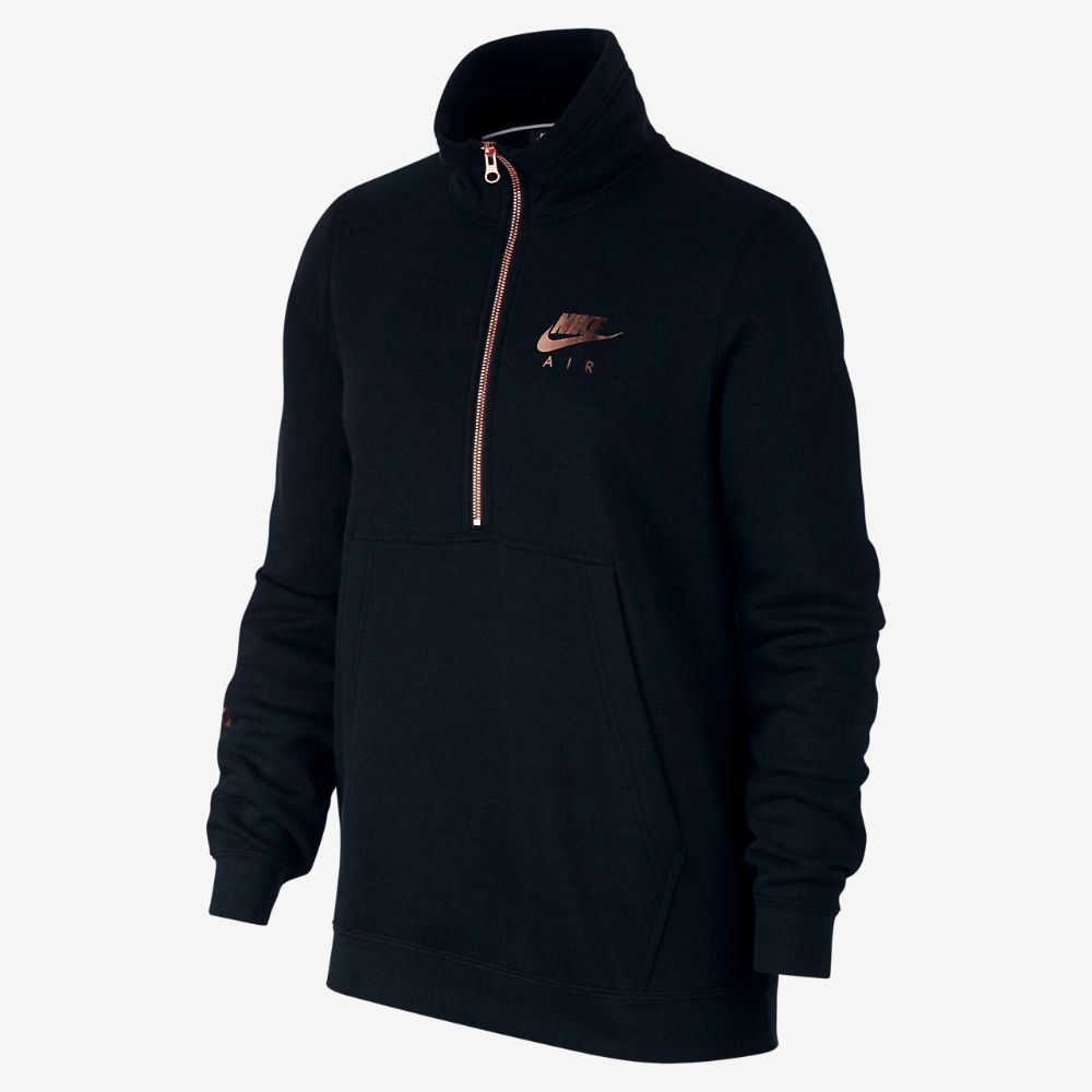 Женская флисовая футболка с молнией на половину длины Nike Air Nike Женская флисовая футболка с молнией на половину длины Nike Air Nike