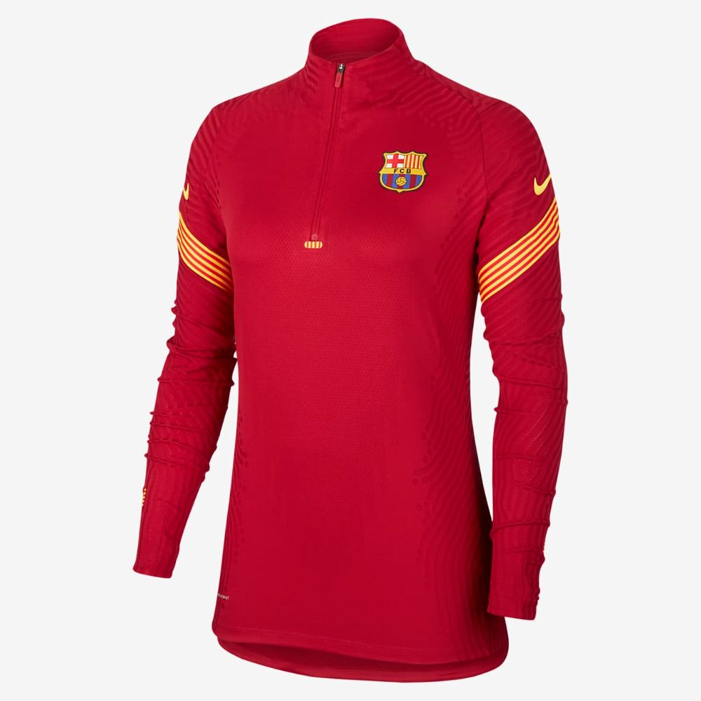 Женская футболка для футбольного тренинга FC Barcelona VaporKnit Strike Nike Женская футболка для футбольного тренинга FC Barcelona VaporKnit Strike Nike
