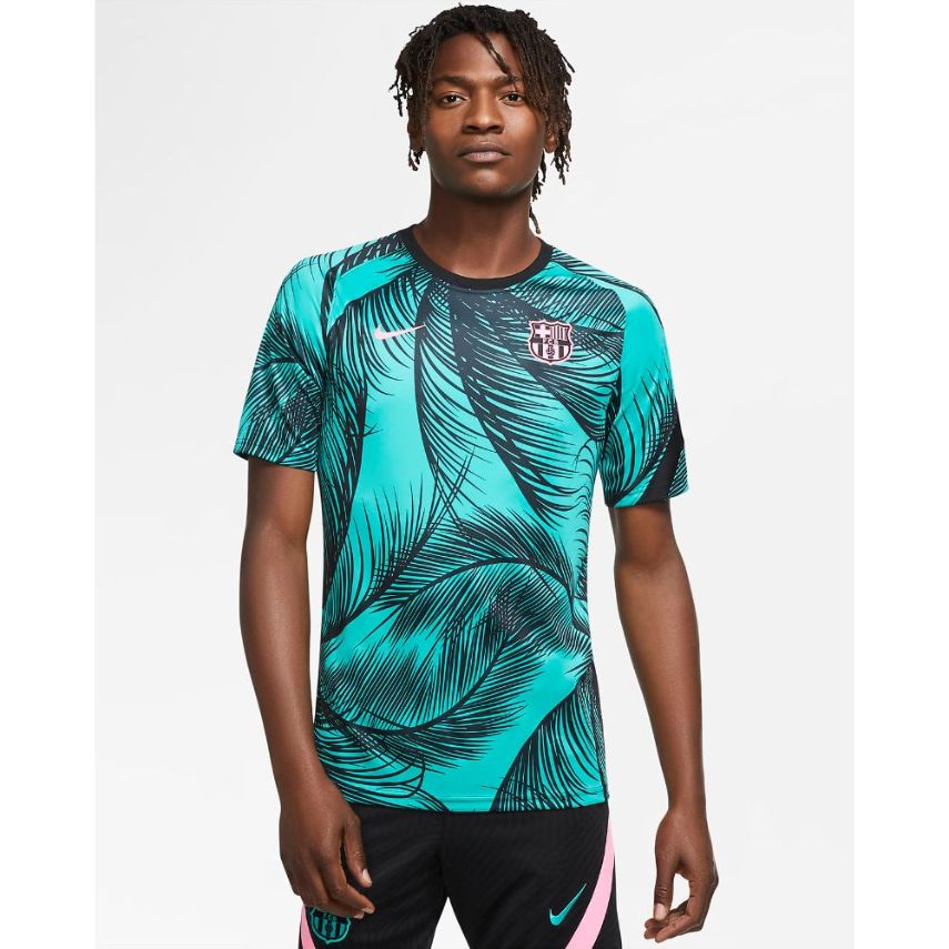 Мужская предматчевая игровая футболка с коротким рукавом FC Barcelona Nike Мужская предматчевая игровая футболка с коротким рукавом FC Barcelona Nike
