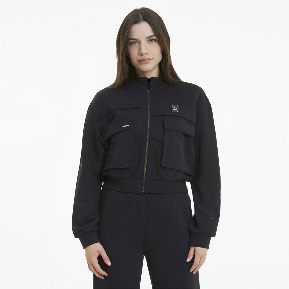 Олимпийка RE.GEN Cropped Women's Jacket Puma - Puma Олимпийка RE.GEN Cropped Women's Jacket Puma - Цвет: Серый