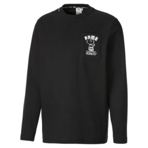 Футболка с длинным рукавом PUMA x PEANUTS Long Sleeve Men's Tee Puma - Puma Футболка с длинным рукавом PUMA x PEANUTS Long Sleeve Men's Tee Puma - Цвет: Черный