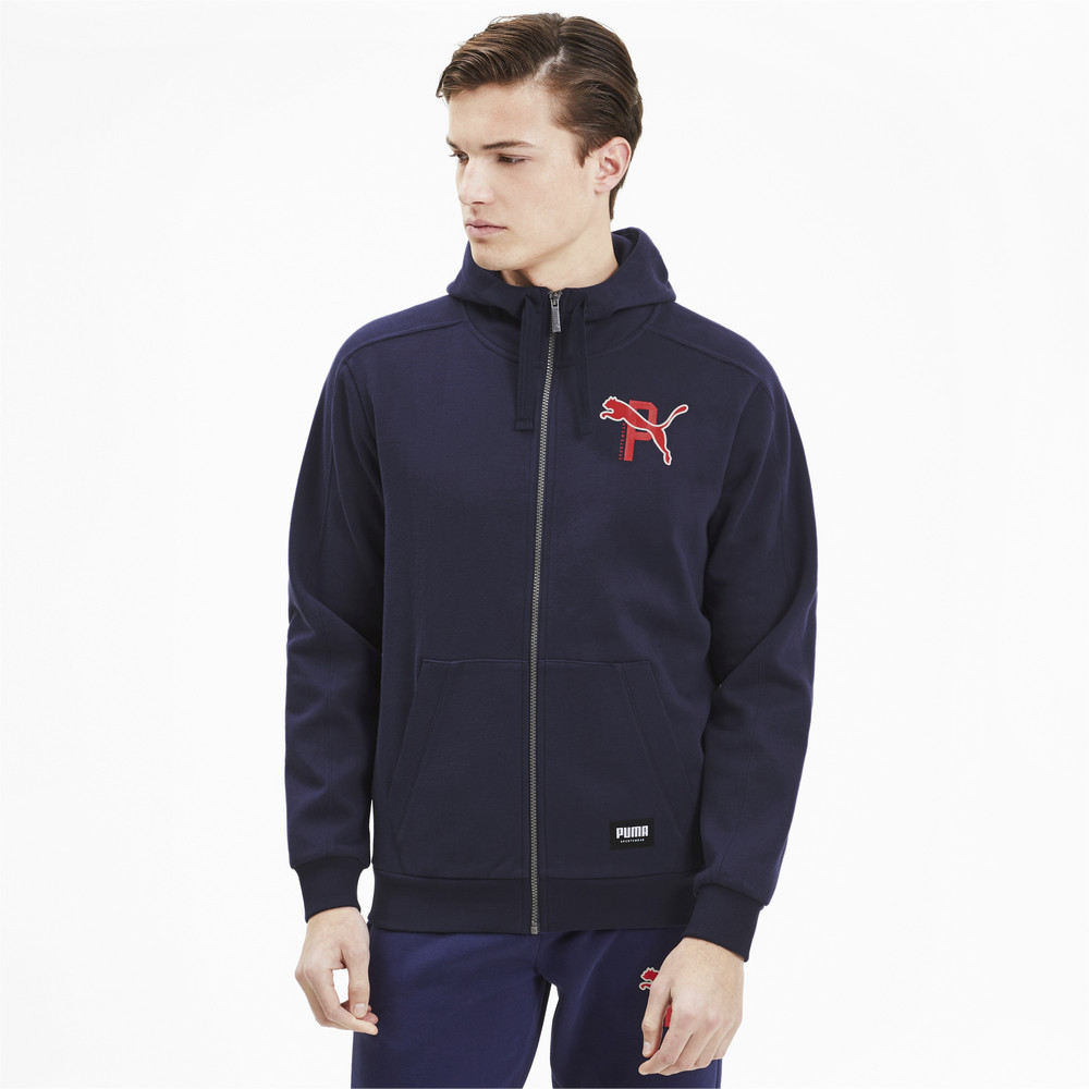 Толстовка ATHLETICS FZ Hoodie Puma - Puma Толстовка ATHLETICS FZ Hoodie Puma - Цвет: Синий