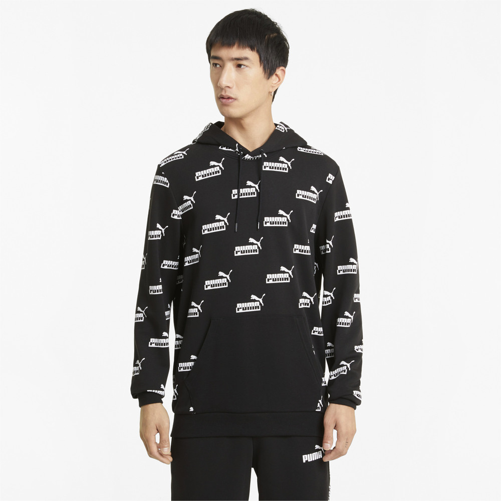 Толстовка Amplified Printed Men's Hoodie Puma - Puma Толстовка Amplified Printed Men's Hoodie Puma - Цвет: Черный