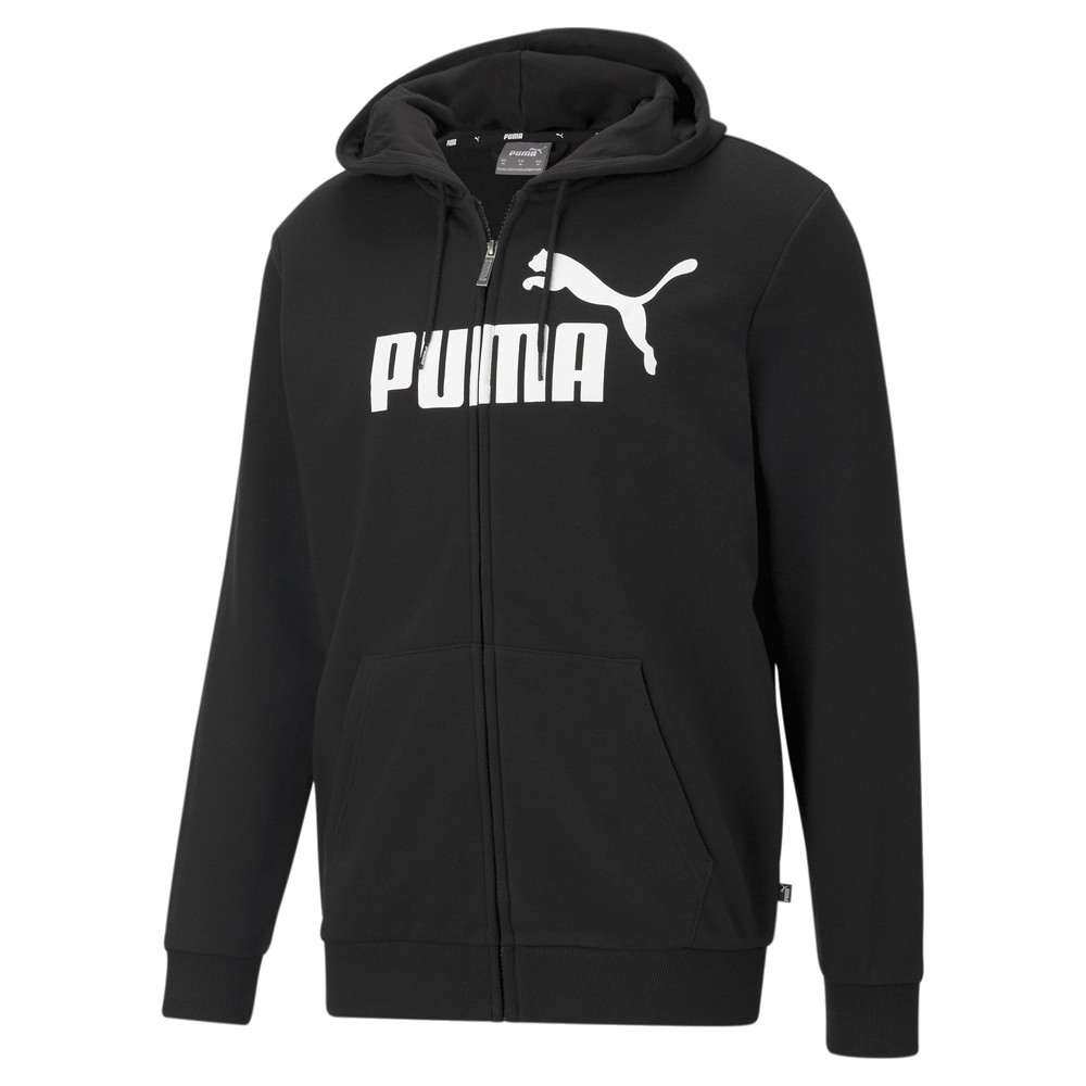 Толстовка Essentials Big Logo Full-Zip Men's Hoodie Puma - Puma Толстовка Essentials Big Logo Full-Zip Men's Hoodie Puma - Цвет: Черный