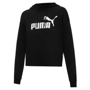 Толстовка Essentials Logo Cropped Women's Hoodie Puma - Puma Толстовка Essentials Logo Cropped Women's Hoodie Puma - Цвет: Черный