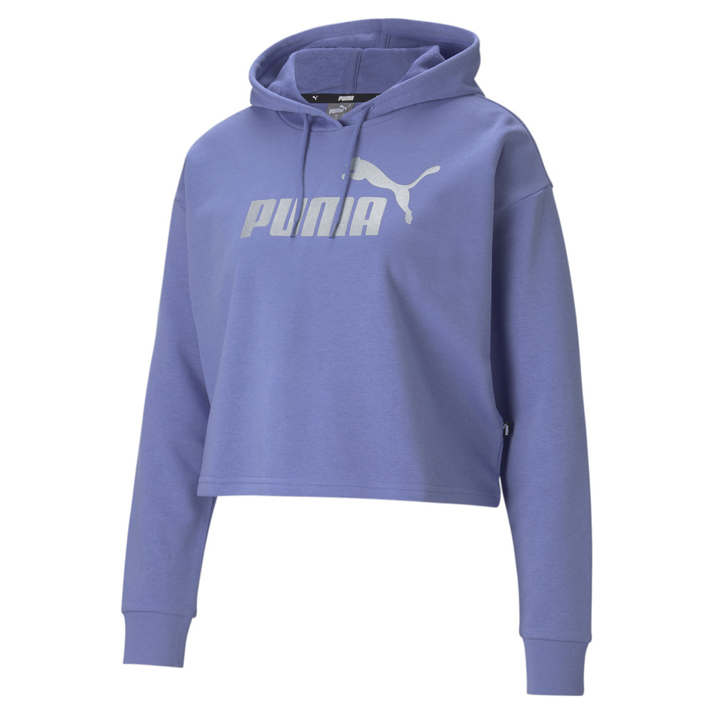 Толстовка Essentials+ Cropped Metallic Women's Hoodie Puma - Puma Толстовка Essentials+ Cropped Metallic Women's Hoodie Puma - Цвет: Синий