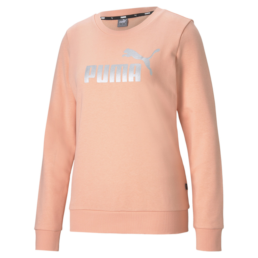 Толстовка Essentials+ Metallic Logo Crew Neck Women's Sweater Puma - Puma Толстовка Essentials+ Metallic Logo Crew Neck Women's Sweater Puma - Цвет: Розовый