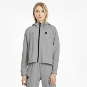Толстовка Ferrari Wmn Hooded Sweat Jkt Puma - Puma Толстовка Ferrari Wmn Hooded Sweat Jkt Puma - Цвет: Серый