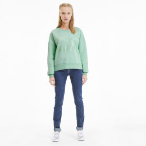 Толстовка Classics Logo Metallic Crew Puma - Пол: Женский