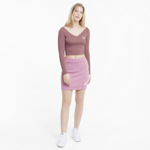 Топ Classics Ribbed Cropped Top Puma - Пол: Женский