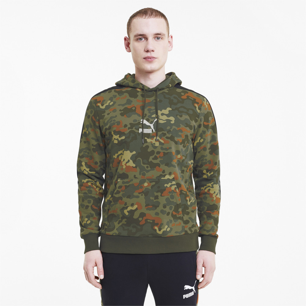Толстовка Classics Graphics AOP Hoodie Puma - Puma Толстовка Classics Graphics AOP Hoodie Puma - Цвет: Зеленый