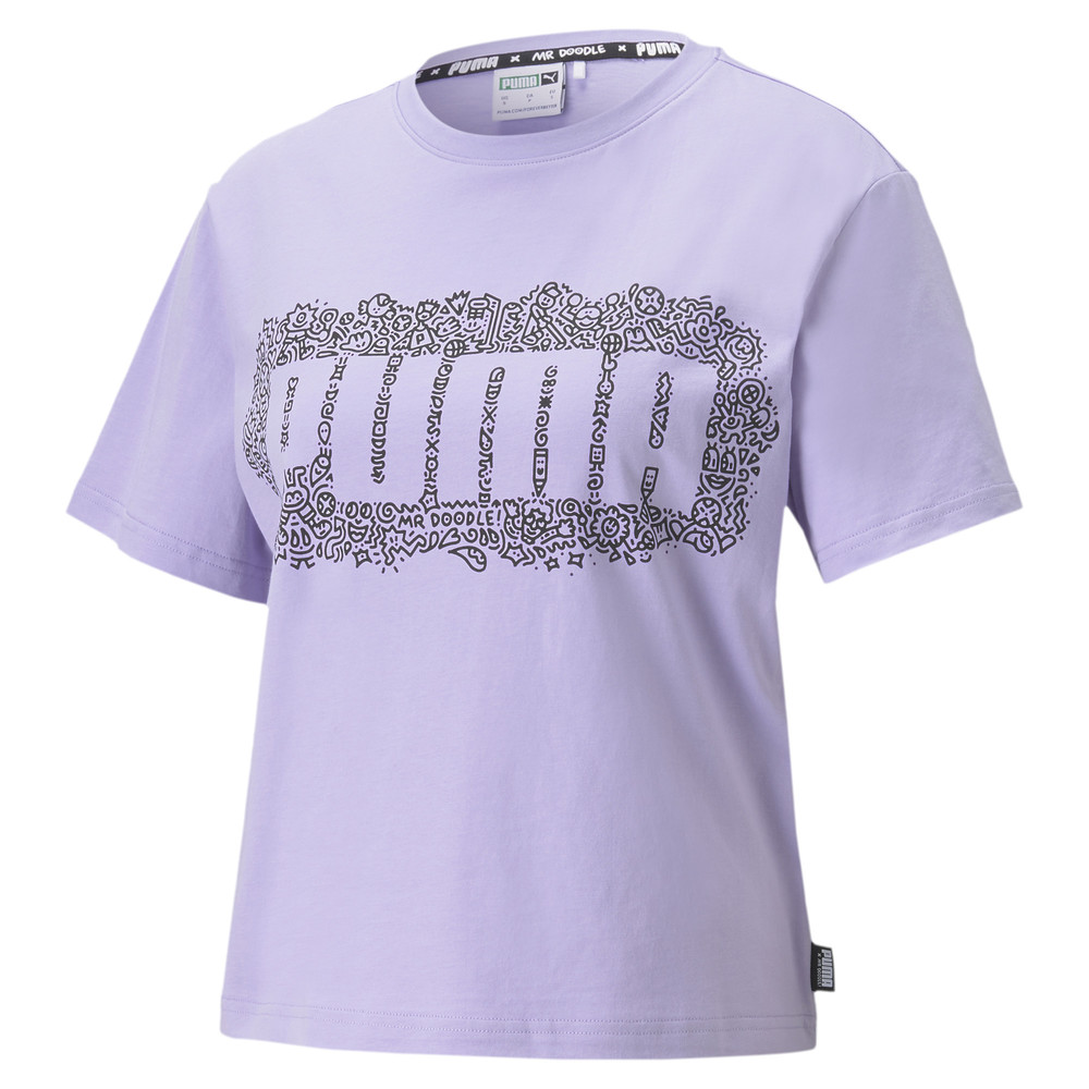 Футболка PUMA x MR DOODLE Cropped Tee Puma - Puma Футболка PUMA x MR DOODLE Cropped Tee Puma - Цвет: Фиолетовый