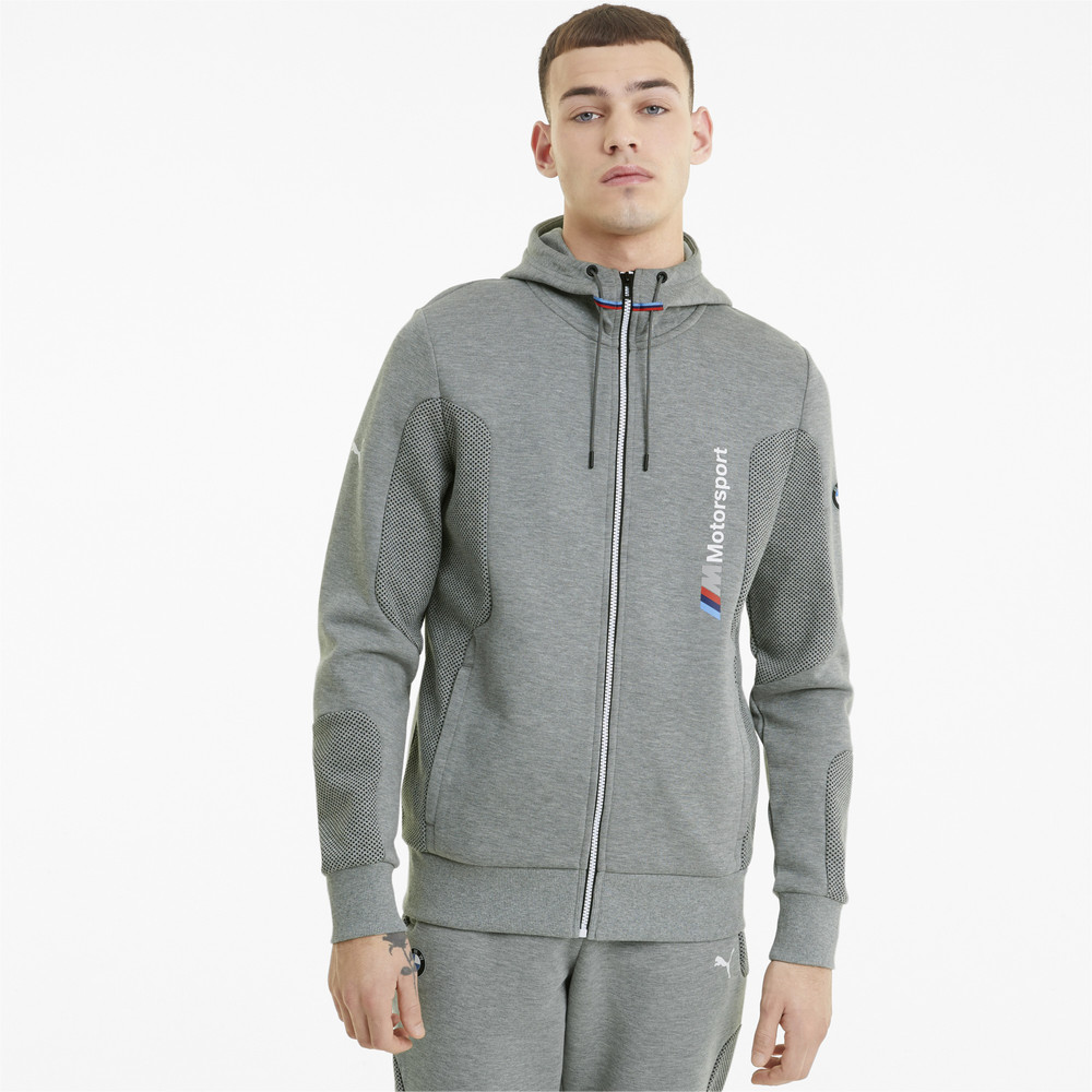 Толстовка BMW M Motorsport Hooded Men's Sweat Jacket Puma - Puma Толстовка BMW M Motorsport Hooded Men's Sweat Jacket Puma - Цвет: Серый