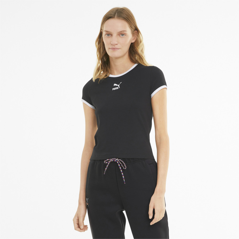 Футболка Classics Fitted Women's Tee Puma - Puma Футболка Classics Fitted Women's Tee Puma - Цвет: Черный