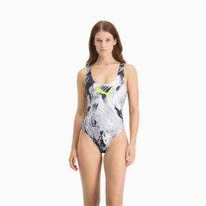 Купальник Swim All-Over-Print Swimsuit Puma - Puma Купальник Swim All-Over-Print Swimsuit Puma - Цвет: Серый
