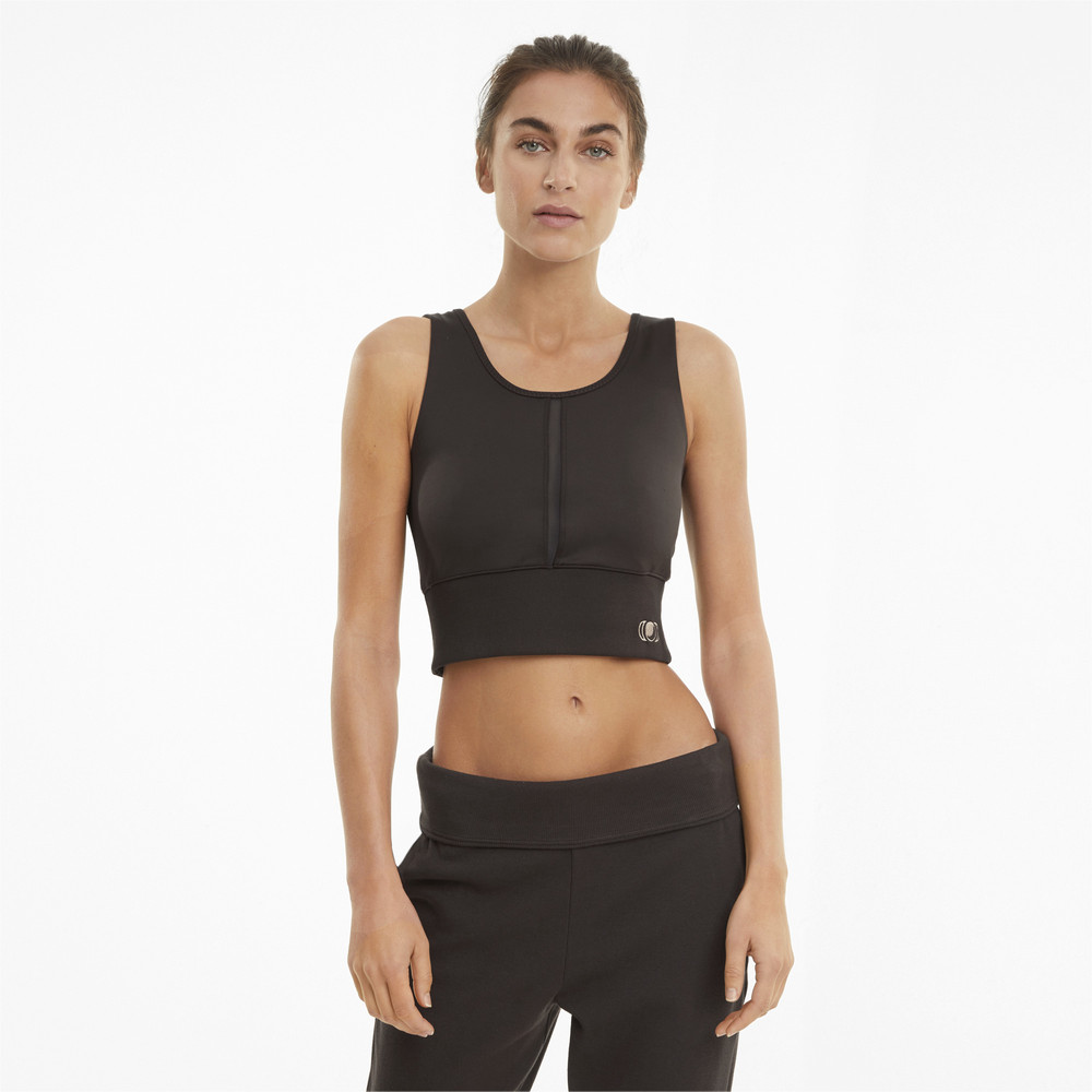 Топ Exhale Women's Training Crop Top Puma - Puma Топ Exhale Women's Training Crop Top Puma - Цвет: Коричневый