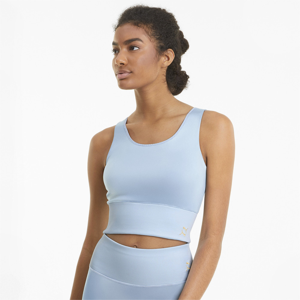 Топ Exhale Solid Women's Training Crop Top Puma - Puma Топ Exhale Solid Women's Training Crop Top Puma - Цвет: Синий