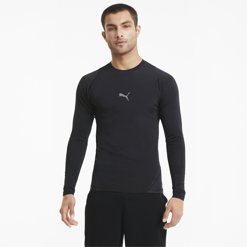 Футболка с длинным рукавом EXO-ADAPT Long Sleeve Men's Training Tee Puma - Puma Футболка с длинным рукавом EXO-ADAPT Long Sleeve Men's Training Tee Puma - Цвет: Черный