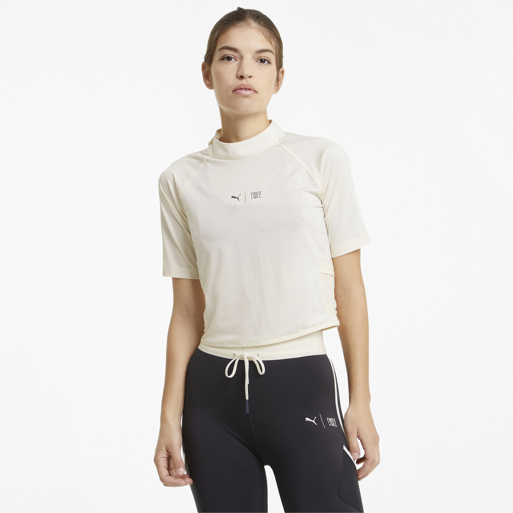 Футболка PUMA x FIRST MILE Mock Women's Training Tee Puma - Puma Футболка PUMA x FIRST MILE Mock Women's Training Tee Puma - Цвет: Бежевый