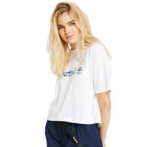 Футболки Cropped Tee With Metallic Logo (Relaxed) для женщин, Timberland Тимберленд