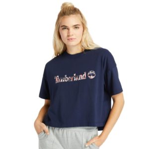 Футболки Cropped Tee With Metallic Logo (Relaxed) для женщин, Timberland Тимберленд