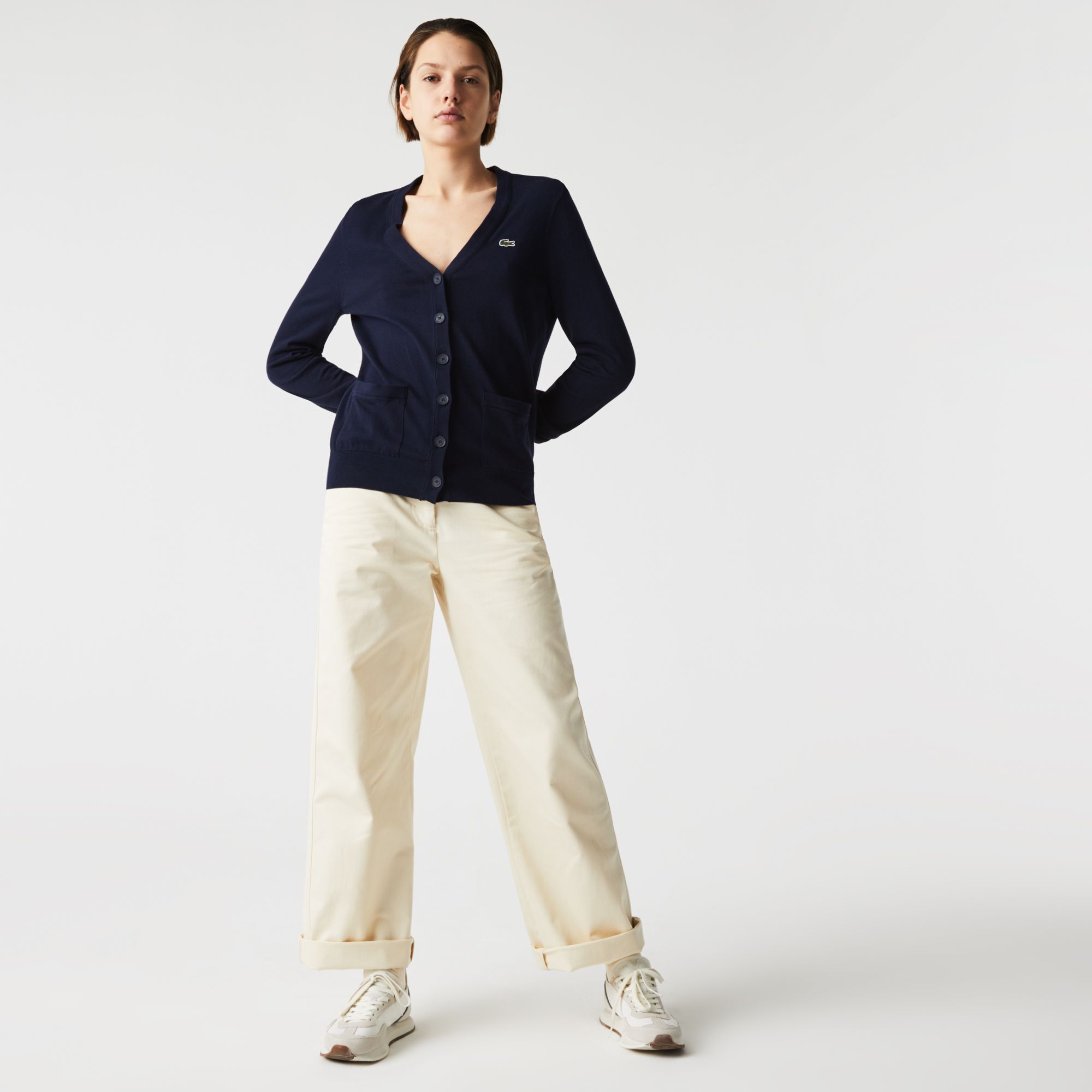 Свитер Lacoste , цвет синий, для женщин Свитер Lacoste , цвет синий, для женщин