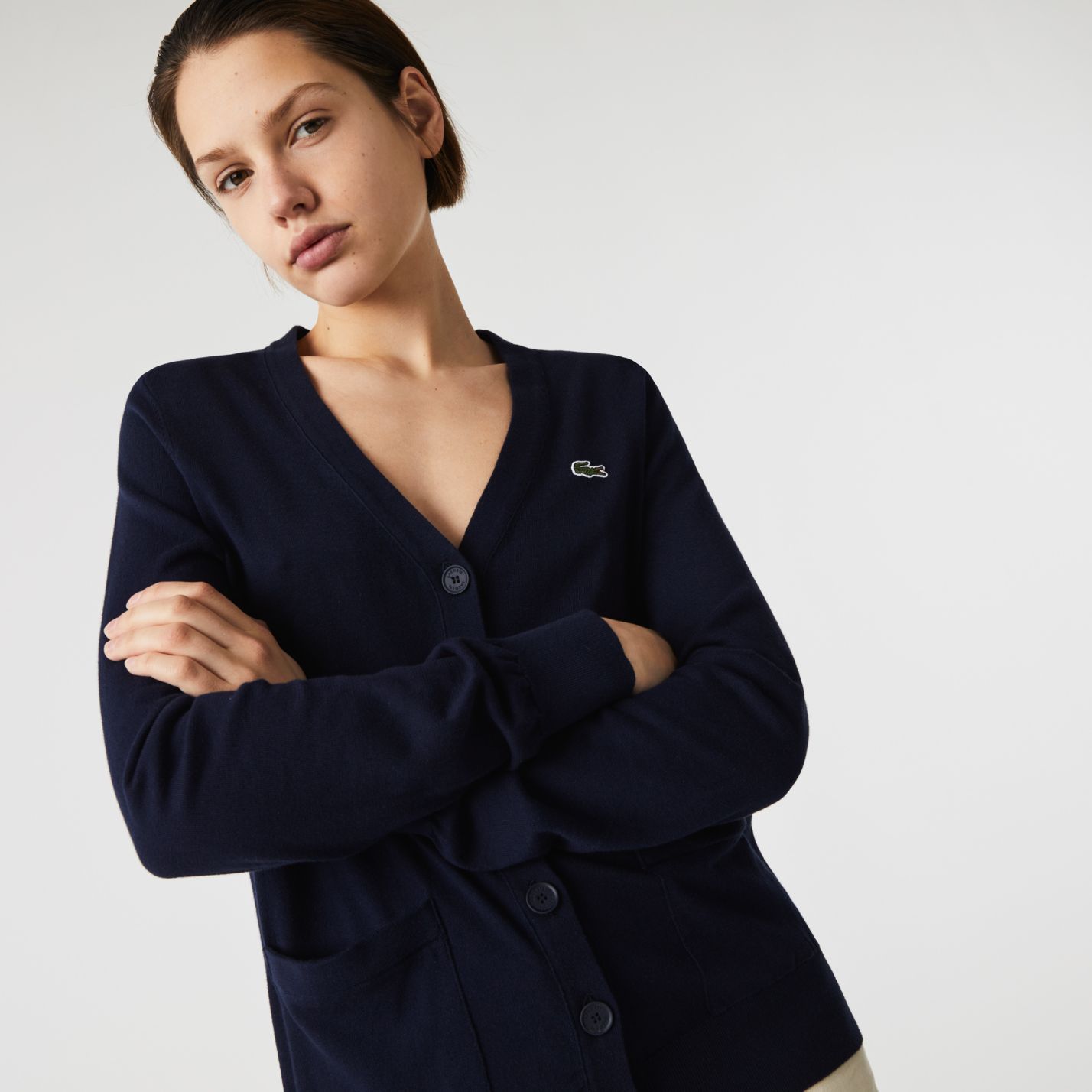 Свитер Lacoste , цвет синий, для женщин Свитер Lacoste , цвет синий, для женщин