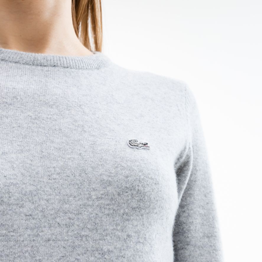 Свитер Lacoste, цвет серый, для женщин Свитер Lacoste, цвет серый, для женщин