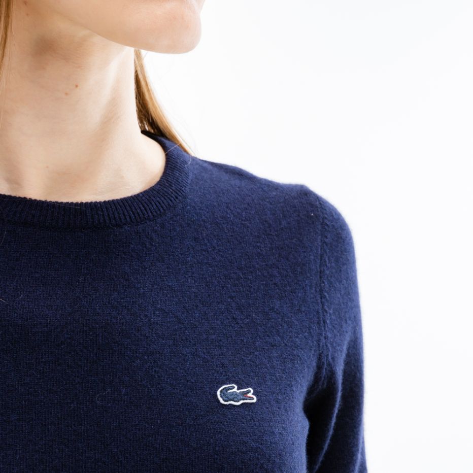 Свитер Lacoste, цвет голубой, для женщин Свитер Lacoste, цвет голубой, для женщин