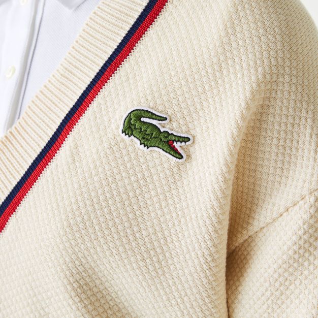 Свитер Lacoste , цвет бежевый, для женщин Свитер Lacoste , цвет бежевый, для женщин