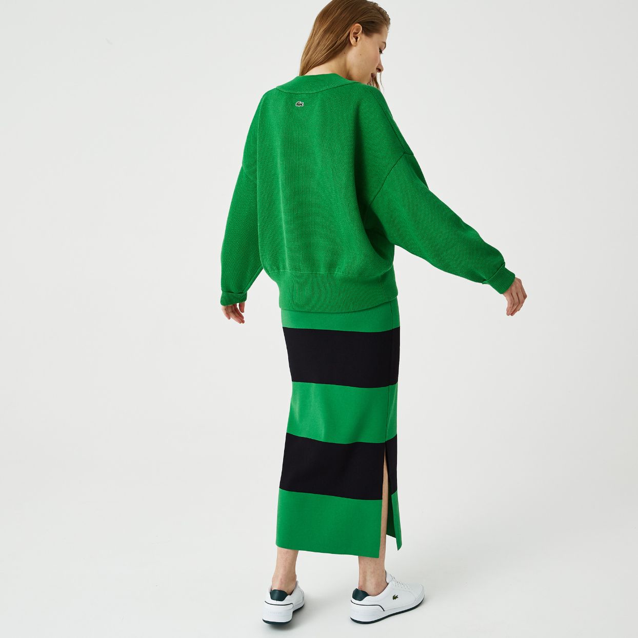 Свитер Lacoste , цвет зеленый, для женщин Свитер Lacoste , цвет зеленый, для женщин