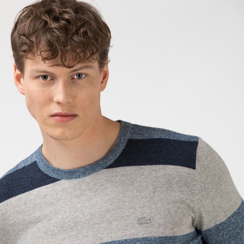 Свитер Lacoste , цвет серый, для мужчин Свитер Lacoste , цвет серый, для мужчин