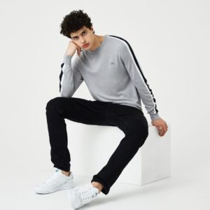 Свитер Lacoste , цвет серый, для мужчин Свитер Lacoste , цвет серый, для мужчин