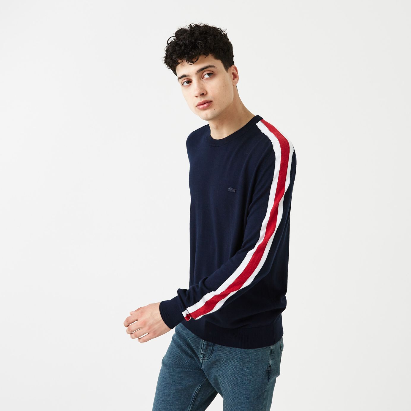 Свитер Lacoste , цвет синий, для мужчин Свитер Lacoste , цвет синий, для мужчин