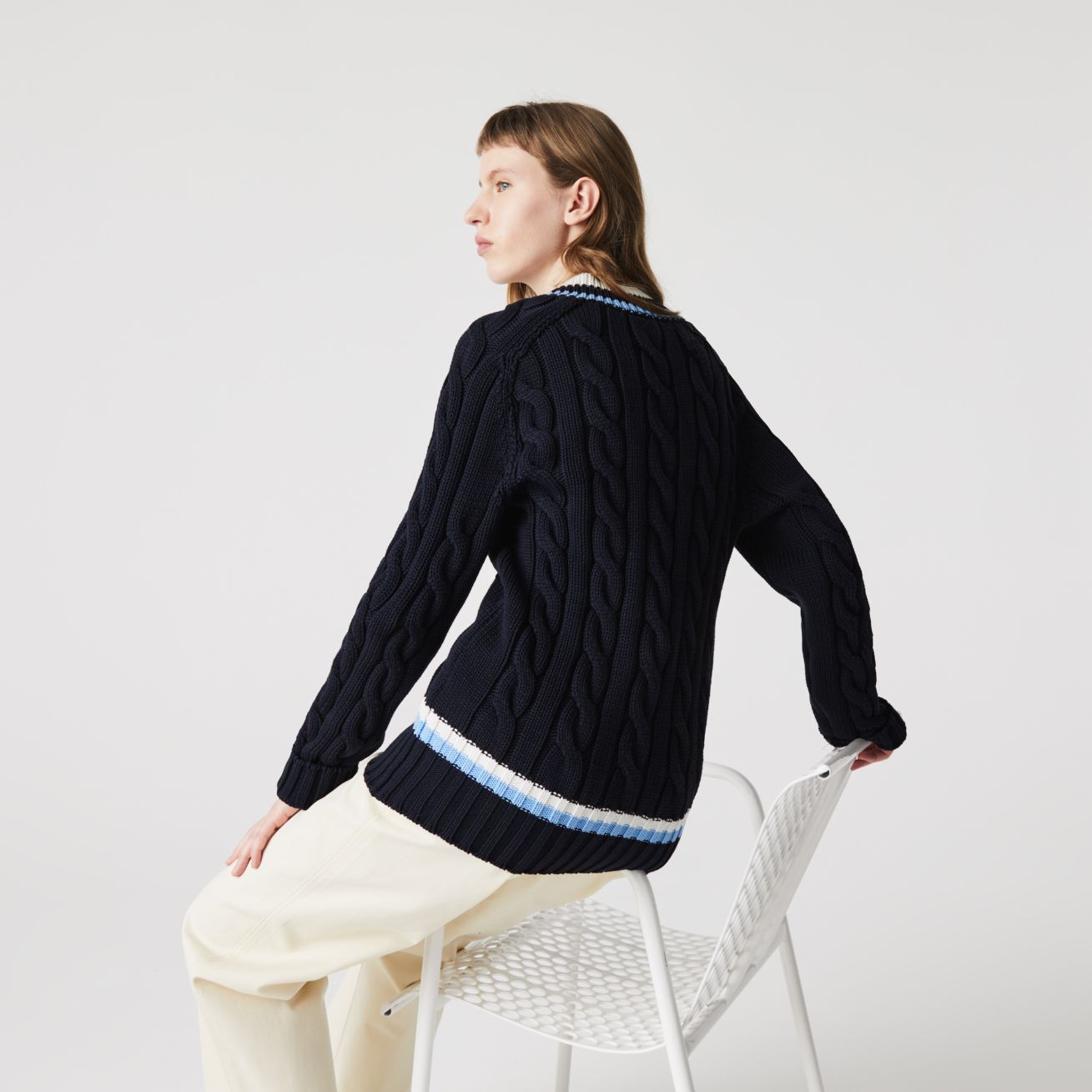 Свитер Lacoste , цвет синий, для мужчин Свитер Lacoste , цвет синий, для мужчин